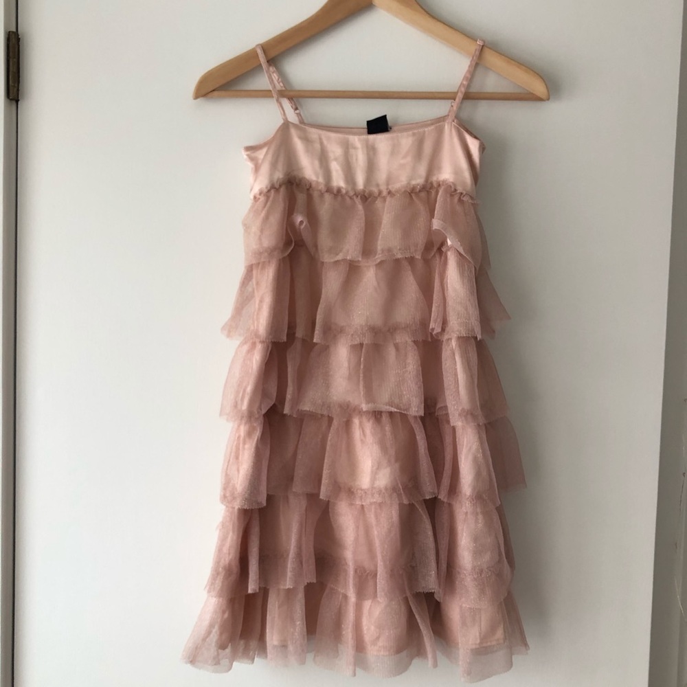 👧🏻 Gap Girls Satin Lace Tier dress